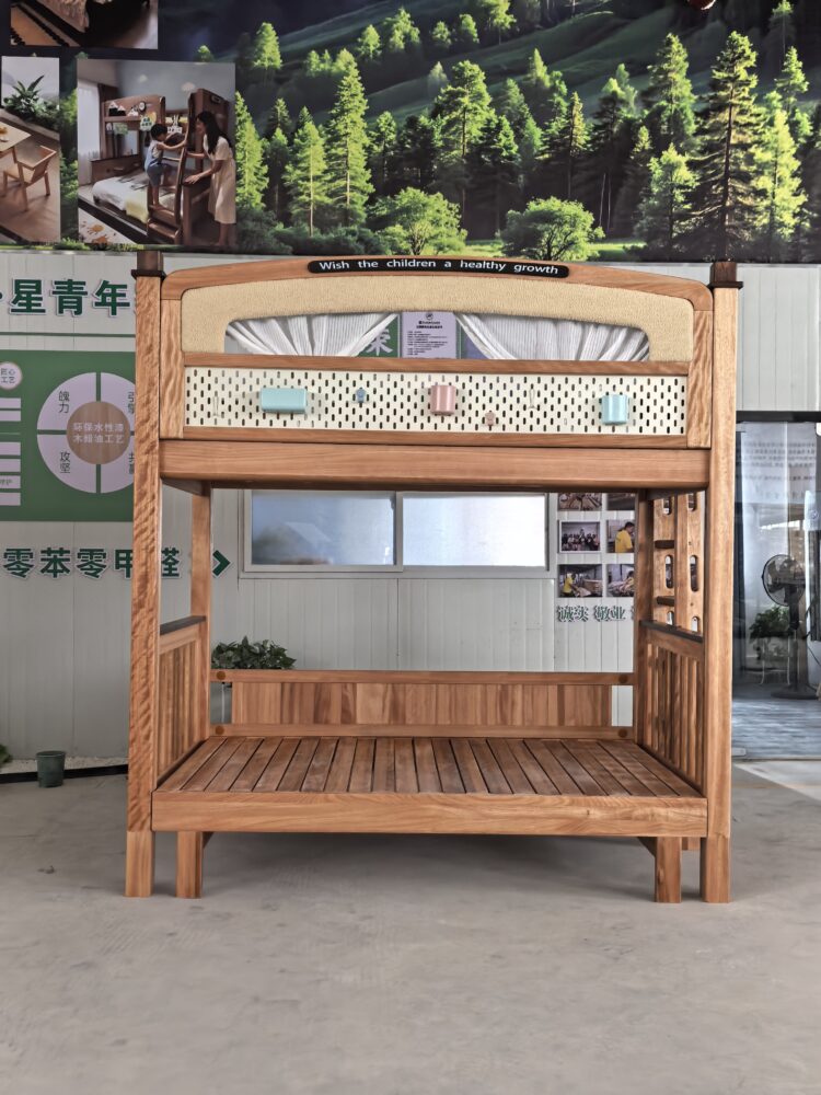 Double bunk bed children’s wooden bed - Bunk bed - ...