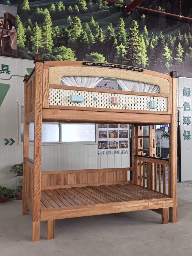 Double bunk bed children’s wooden bed - Bunk bed - ...