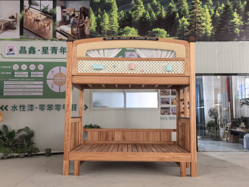 Double bunk bed children’s wooden bed - Bunk bed - ...
